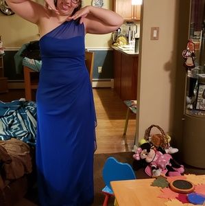 COPY - Long Mesh One Shoulder Illusion Dress